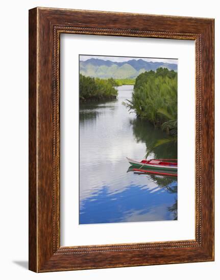 Canoe on the River, Bohol Island, Philippines-Keren Su-Framed Photographic Print