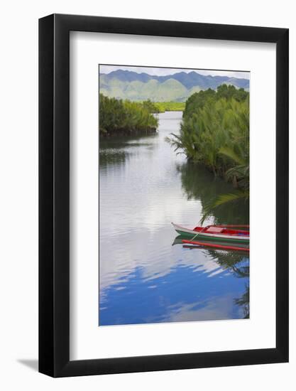 Canoe on the River, Bohol Island, Philippines-Keren Su-Framed Photographic Print