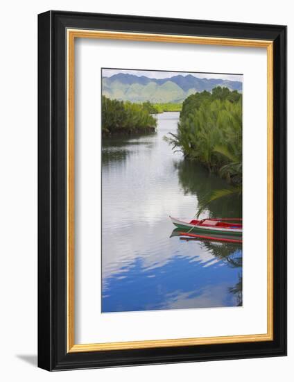 Canoe on the River, Bohol Island, Philippines-Keren Su-Framed Photographic Print