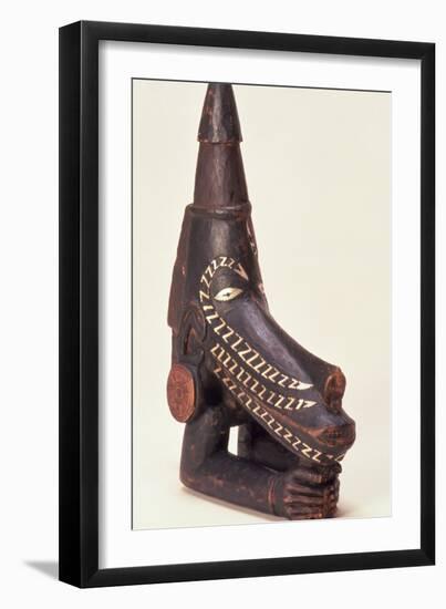 Canoe Prow Ornament (Nguzu Nguzu) from Ysabel, Solomon Islands, Late 19th Century-null-Framed Photographic Print