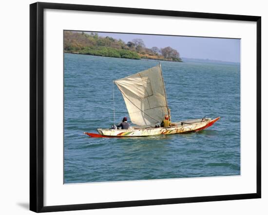 Canoe with Sail, River Gambia, the Gambia, West Africa, Africa-J Lightfoot-Framed Photographic Print