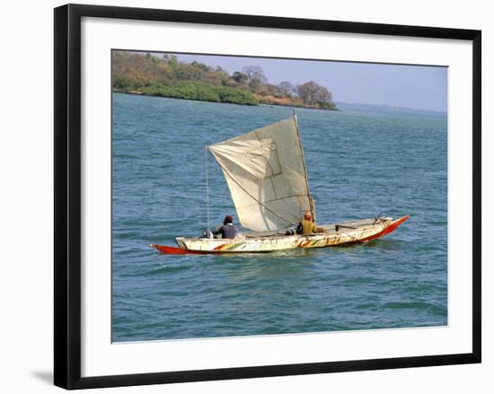 Canoe with Sail, River Gambia, the Gambia, West Africa, Africa-J Lightfoot-Framed Photographic Print