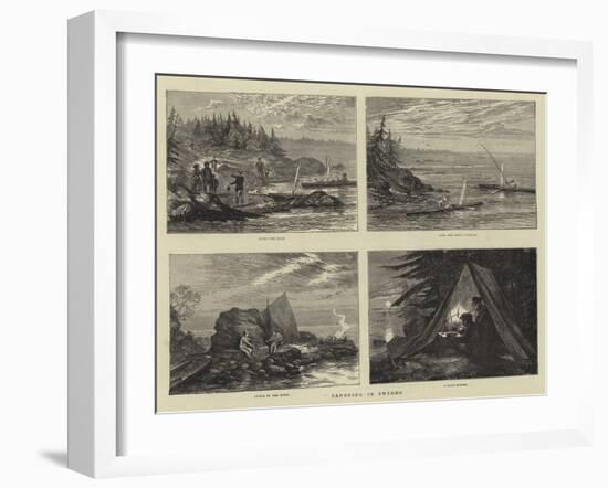 Canoeing in Sweden-null-Framed Giclee Print