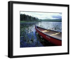 Canoeing on Lake Tarleton, White Mountain National Forest, New Hampshire, USA-Jerry & Marcy Monkman-Framed Photographic Print