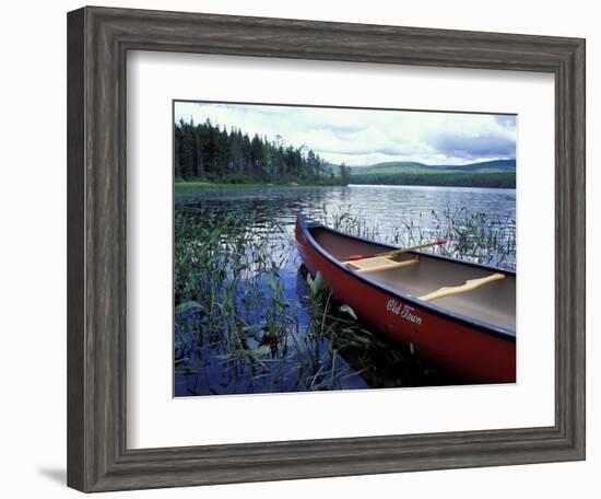 Canoeing on Lake Tarleton, White Mountain National Forest, New Hampshire, USA-Jerry & Marcy Monkman-Framed Photographic Print