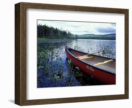 Canoeing on Lake Tarleton, White Mountain National Forest, New Hampshire, USA-Jerry & Marcy Monkman-Framed Photographic Print