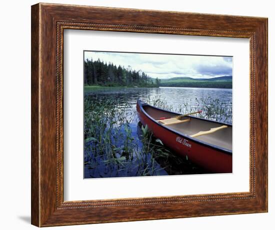 Canoeing on Lake Tarleton, White Mountain National Forest, New Hampshire, USA-Jerry & Marcy Monkman-Framed Photographic Print