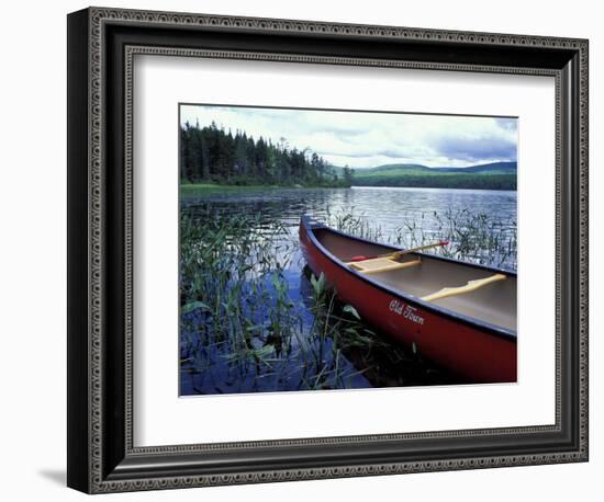 Canoeing on Lake Tarleton, White Mountain National Forest, New Hampshire, USA-Jerry & Marcy Monkman-Framed Photographic Print