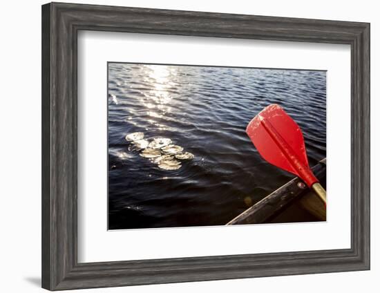 Canoeing on Little Berry Pond in Maine's Northern Forest-Jerry & Marcy Monkman-Framed Photographic Print