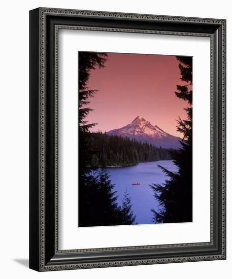 Canoeing on Lost Lake in the Mt Hood National Forest, Oregon, USA-Janis Miglavs-Framed Photographic Print