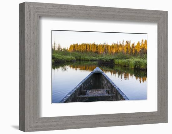 Canoeing on the Cold Stream in the Northern Forests of Maine, Usa-Jerry & Marcy Monkman-Framed Photographic Print