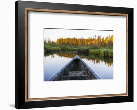 Canoeing on the Cold Stream in the Northern Forests of Maine, Usa-Jerry & Marcy Monkman-Framed Photographic Print