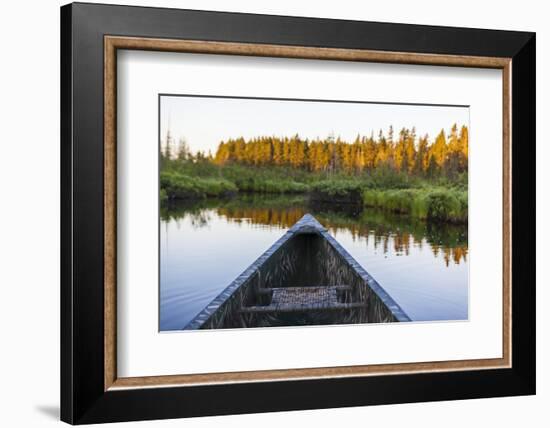 Canoeing on the Cold Stream in the Northern Forests of Maine, Usa-Jerry & Marcy Monkman-Framed Photographic Print