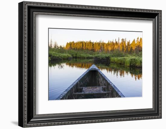 Canoeing on the Cold Stream in the Northern Forests of Maine, Usa-Jerry & Marcy Monkman-Framed Photographic Print