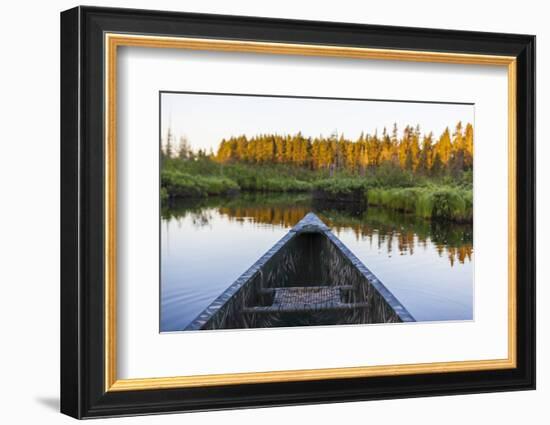 Canoeing on the Cold Stream in the Northern Forests of Maine, Usa-Jerry & Marcy Monkman-Framed Photographic Print