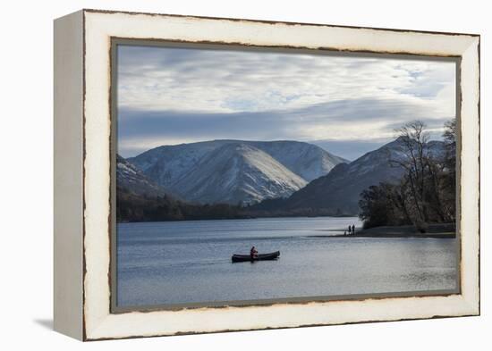 Canoeists, Ullswater, Lake District National Park, Cumbria, England, United Kingdom, Europe-James Emmerson-Framed Premier Image Canvas