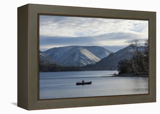 Canoeists, Ullswater, Lake District National Park, Cumbria, England, United Kingdom, Europe-James Emmerson-Framed Premier Image Canvas