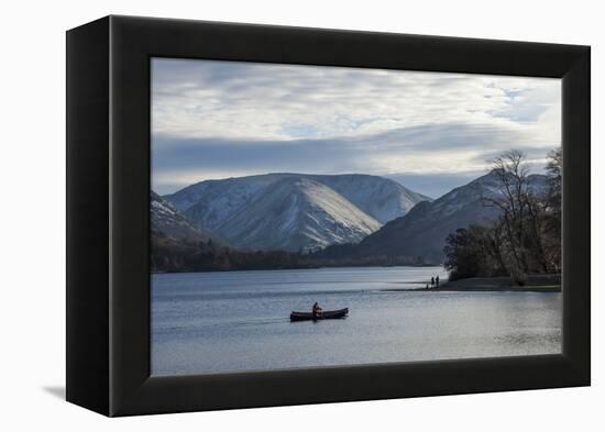 Canoeists, Ullswater, Lake District National Park, Cumbria, England, United Kingdom, Europe-James Emmerson-Framed Premier Image Canvas