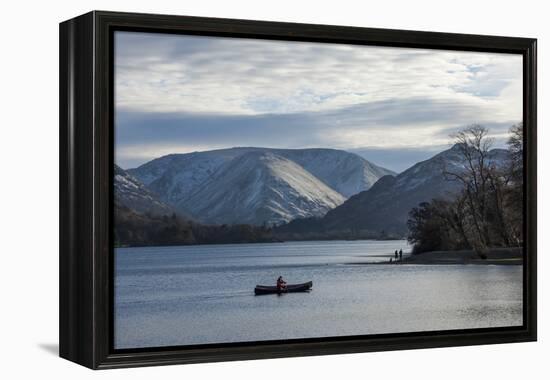 Canoeists, Ullswater, Lake District National Park, Cumbria, England, United Kingdom, Europe-James Emmerson-Framed Premier Image Canvas