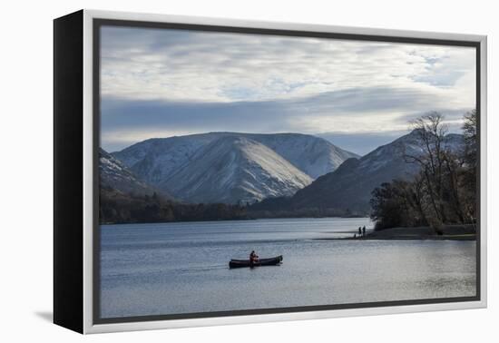 Canoeists, Ullswater, Lake District National Park, Cumbria, England, United Kingdom, Europe-James Emmerson-Framed Premier Image Canvas