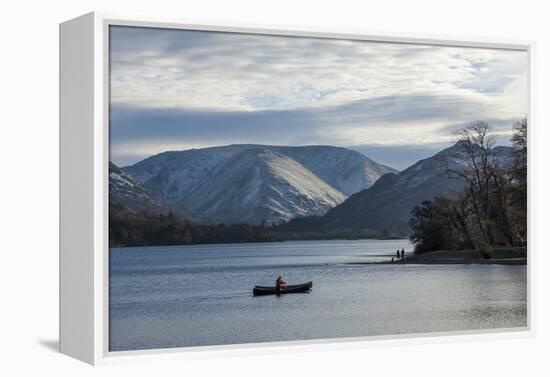 Canoeists, Ullswater, Lake District National Park, Cumbria, England, United Kingdom, Europe-James Emmerson-Framed Premier Image Canvas