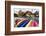 Canoes on a Dock, Alberta, Canada-George Oze-Framed Photographic Print