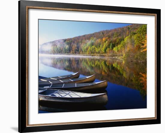 Canoes on a Rural Lake-Darrell Gulin-Framed Photographic Print