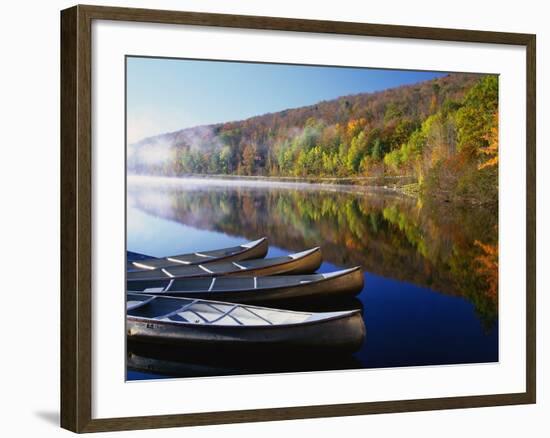 Canoes on a Rural Lake-Darrell Gulin-Framed Photographic Print