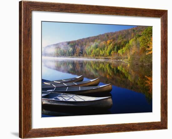 Canoes on a Rural Lake-Darrell Gulin-Framed Photographic Print