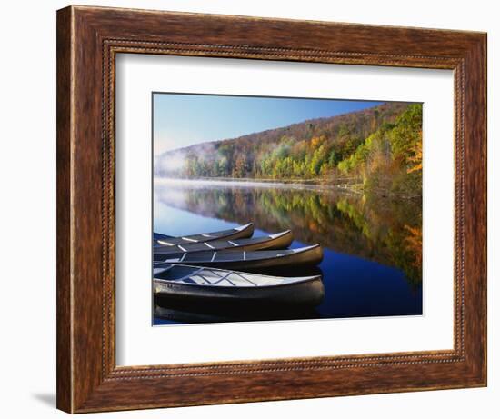 Canoes on a Rural Lake-Darrell Gulin-Framed Photographic Print