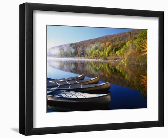 Canoes on a Rural Lake-Darrell Gulin-Framed Photographic Print