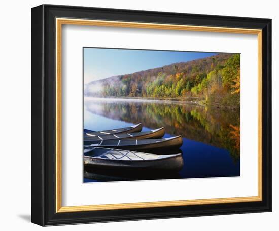 Canoes on a Rural Lake-Darrell Gulin-Framed Photographic Print