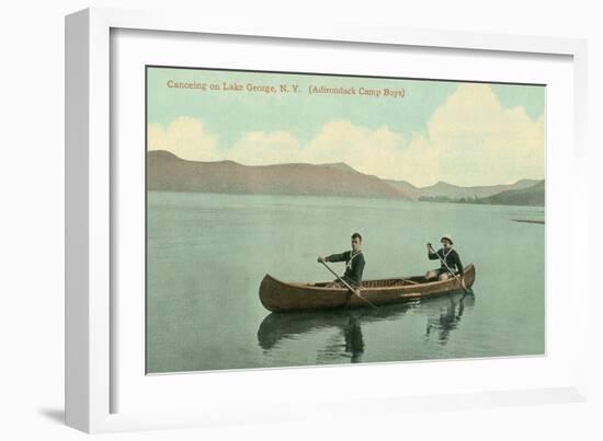 Canoing on Lake George, New York State-null-Framed Art Print