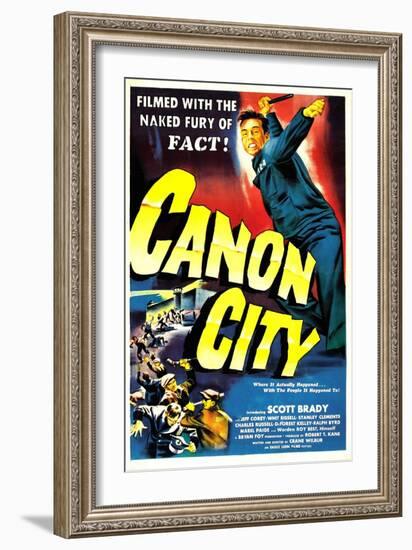 CANON CITY, US poster, Scott Brady, 1948-null-Framed Art Print