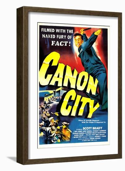 CANON CITY, US poster, Scott Brady, 1948-null-Framed Art Print