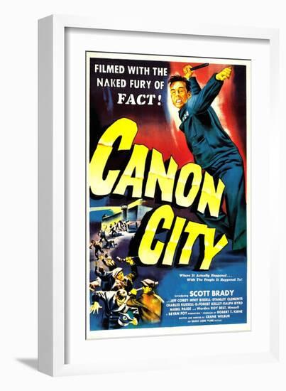 CANON CITY, US poster, Scott Brady, 1948-null-Framed Art Print