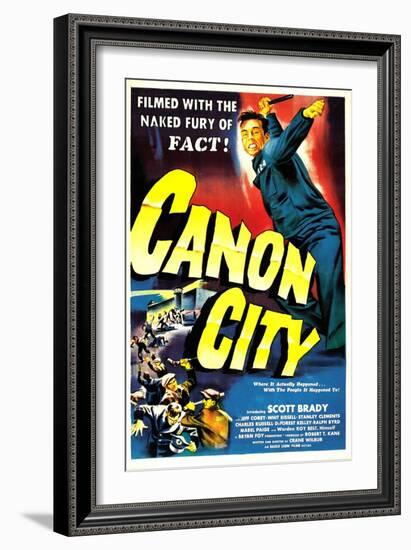 CANON CITY, US poster, Scott Brady, 1948-null-Framed Art Print