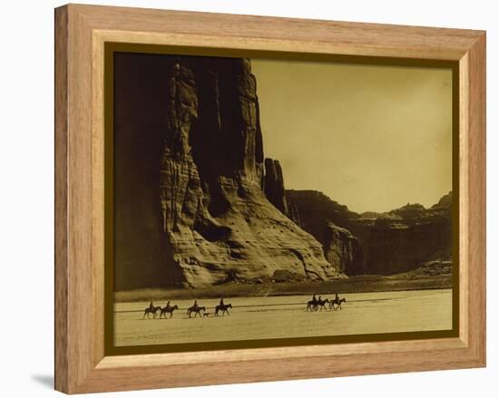 Canon De Chelly, Arizona, Navaho (Trail of Tears)-Edward S Curtis-Framed Premier Image Canvas