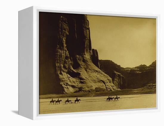 Canon De Chelly, Arizona, Navaho (Trail of Tears)-Edward S Curtis-Framed Premier Image Canvas