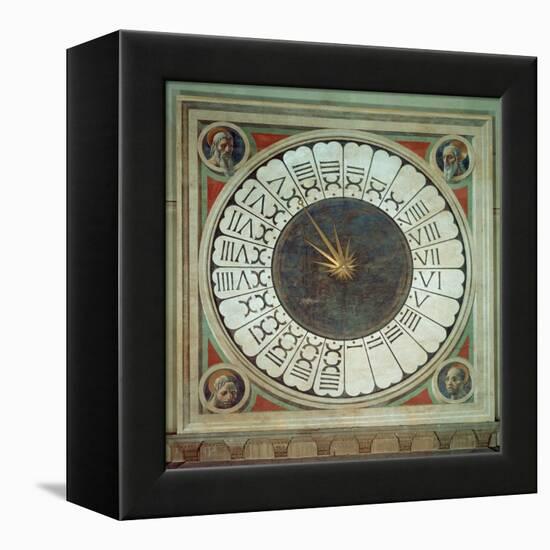 Canonical Clock with the Heads of Four Prophets, Completed 1443-Paolo Uccello-Framed Premier Image Canvas