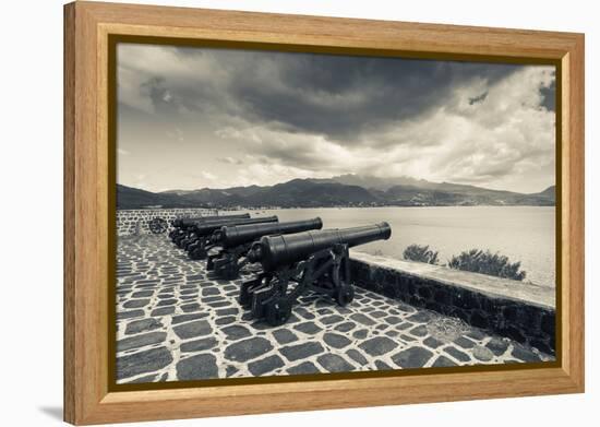 Canons at Fort Shirley, Cabrits National Park, Portsmouth Dominica, Dominica-null-Framed Premier Image Canvas