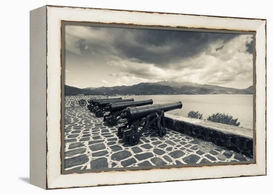 Canons at Fort Shirley, Cabrits National Park, Portsmouth Dominica, Dominica-null-Framed Premier Image Canvas