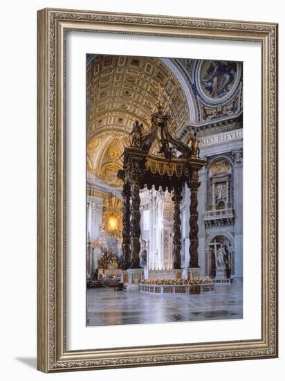 Canopy of Saint Peter in Vatican-Gian Lorenzo Bernini-Framed Photo