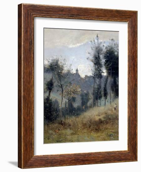 Canteleu près de Rouen-Jean-Baptiste-Camille Corot-Framed Giclee Print