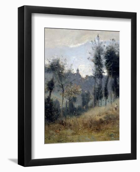 Canteleu près de Rouen-Jean-Baptiste-Camille Corot-Framed Giclee Print