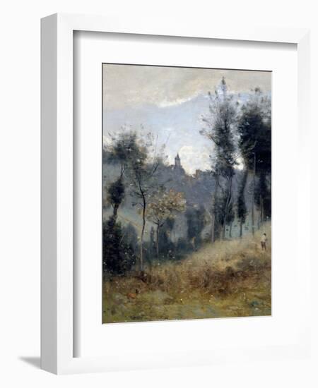 Canteleu près de Rouen-Jean-Baptiste-Camille Corot-Framed Giclee Print