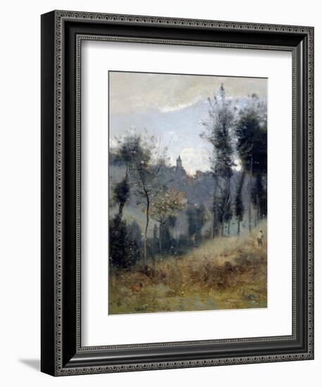 Canteleu près de Rouen-Jean-Baptiste-Camille Corot-Framed Giclee Print