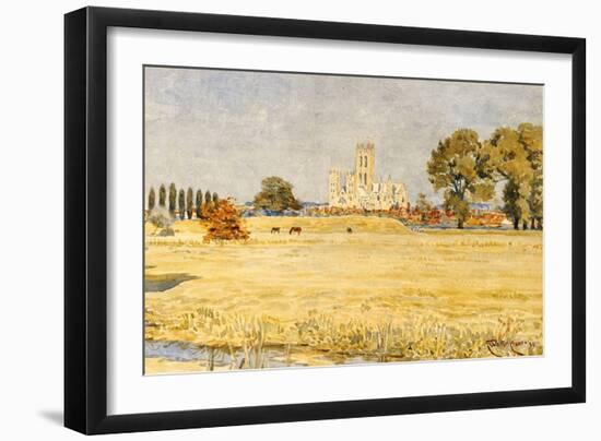 Canterbury Cathedral from the Meadows, 1894-Walter Crane-Framed Giclee Print