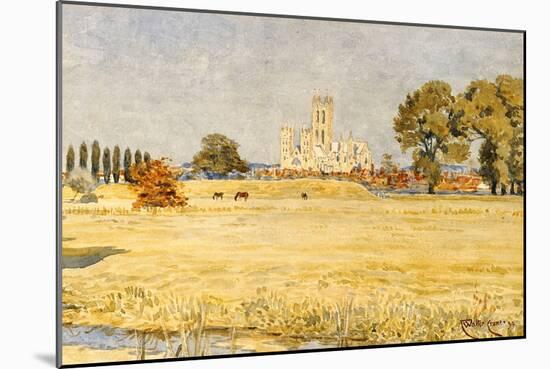 Canterbury Cathedral from the Meadows, 1894-Walter Crane-Mounted Giclee Print
