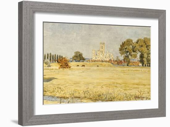 Canterbury Cathedral from the Meadows-Walter Crane-Framed Giclee Print